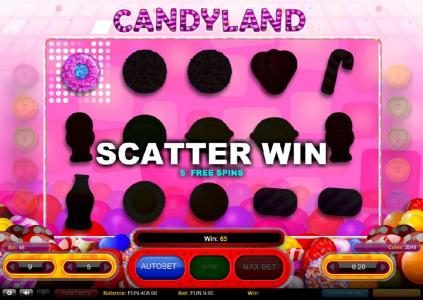 Scatter Win triggers 5 Free Spins