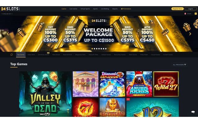 24Slots Homepage Image