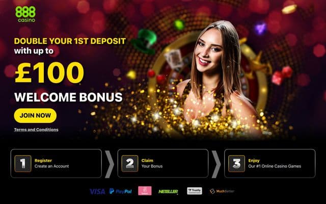 888 Casino Homepage Image