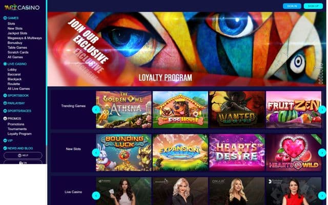 Art Casino Homepage Image