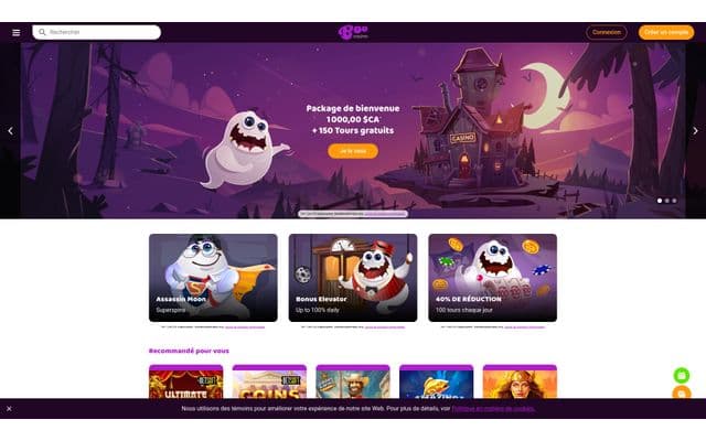 Boo Casino Homepage Image