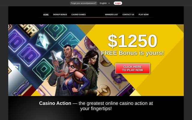 Casino Actionhome screen