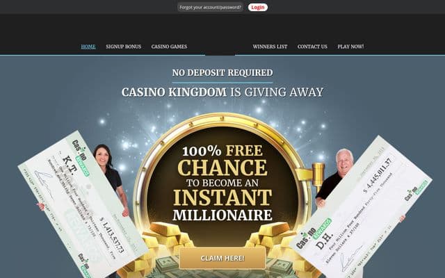 Casino Kingdom Homepage Image