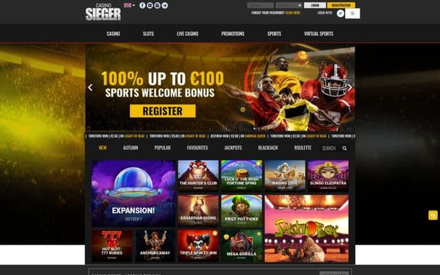 Casino Siegerhome screen