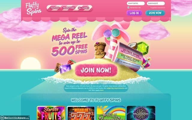 Fluffy Spins Homepage Image