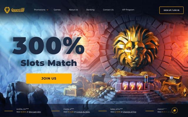 Golden Lion Homepage Image