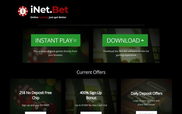 iNET Bet Homepage Image