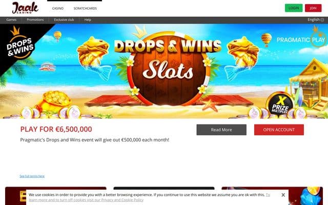 Jaak Casino Homepage Image