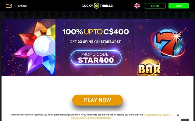 Lucky Thrillz Homepage Image