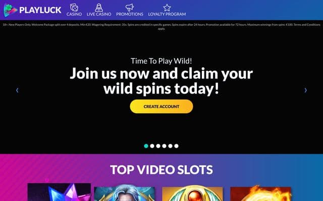 Playluck Homepage Image