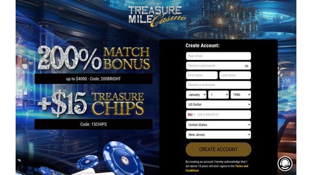Treasure Milehome screen