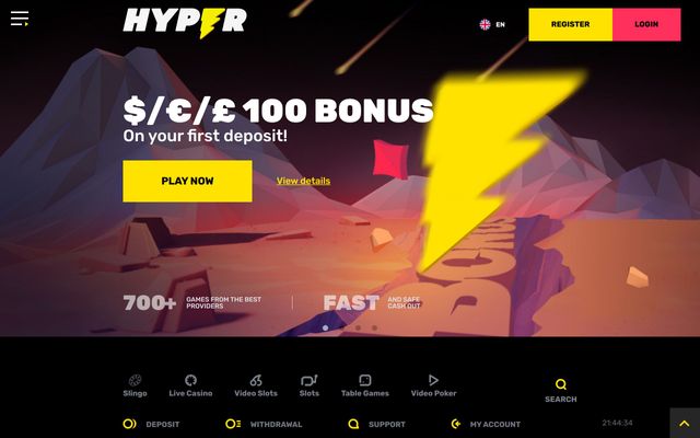 Hyper Casinohome screen