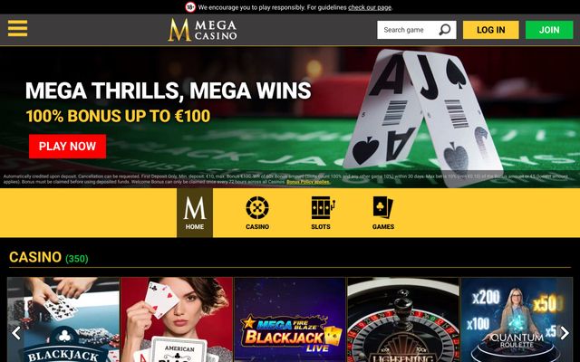 Mega Casinohome screen