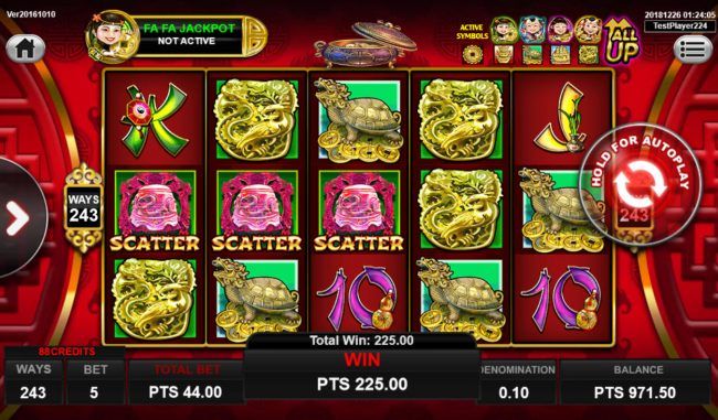 Scatter win triggers the free spins feature