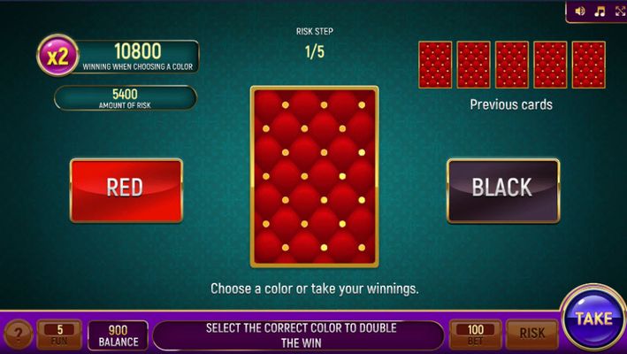 Red or Black Gamble Feature