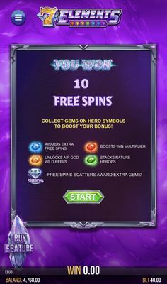 10 Free Spins Awarded