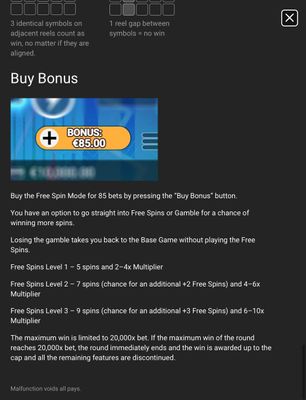 Buy Bonus