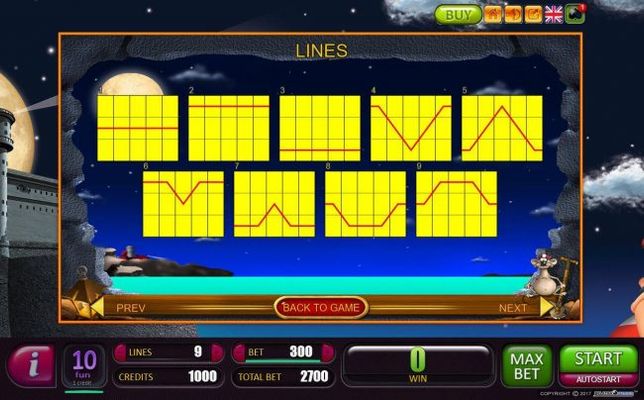 Payline Diagrams 1-9