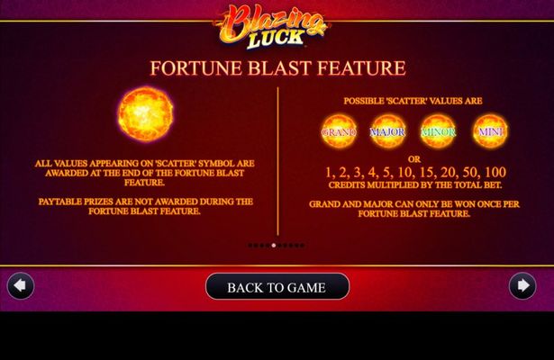 Fortune Blast Feature