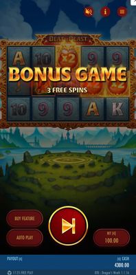 3 Free Spins Awarded