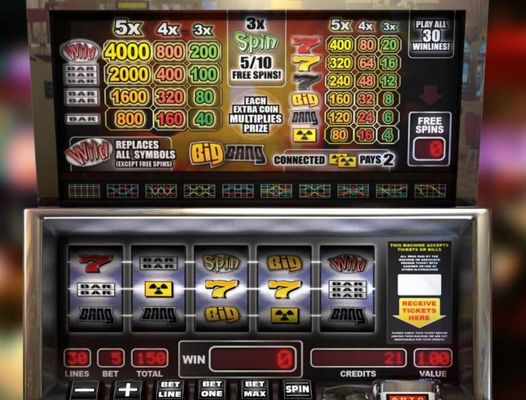 Slot game symbols paytable.