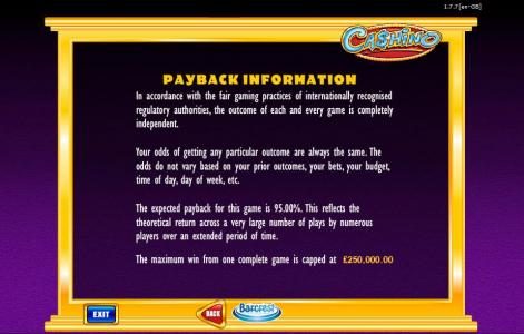 payback information