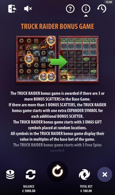 Truck Raider Bonus Game