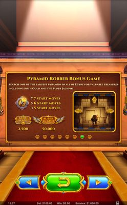 Pyramid Robber Bonus Game