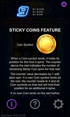 Sticky Coin Feature