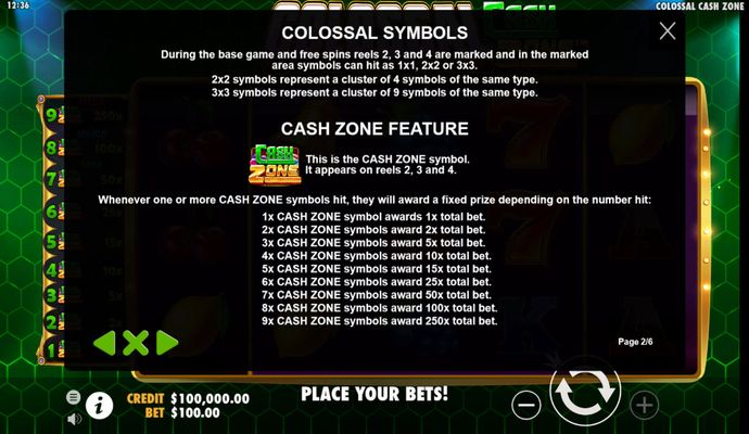 Cash Zone Feature