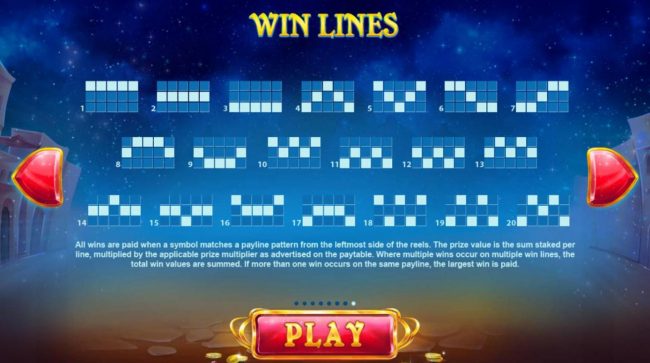 Win Lines 1-20