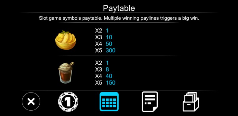 Paytable - Low Value Symbols