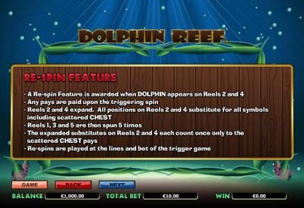 re-spin feature game rules