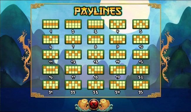 Paylines 1-25