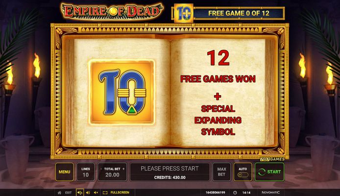 12 Free Spins Awarded