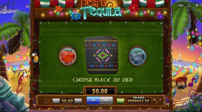 Gamble Feature - To gamble any win press Gamble then select Red or Black.