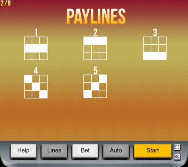 paylines 1-5