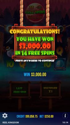 Total Free Games Payout