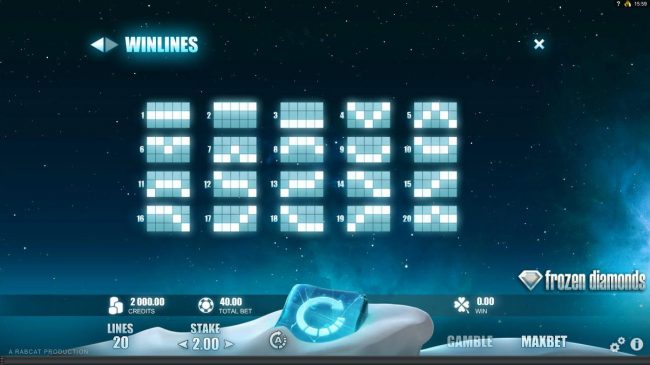 Payline Diagrams 1-20