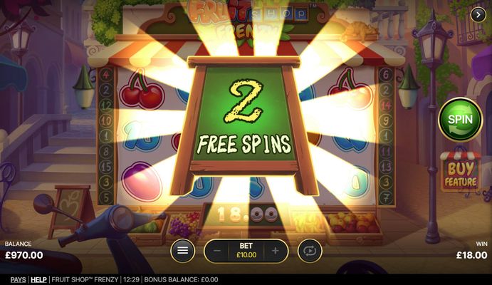 2 Free Spins Awarded