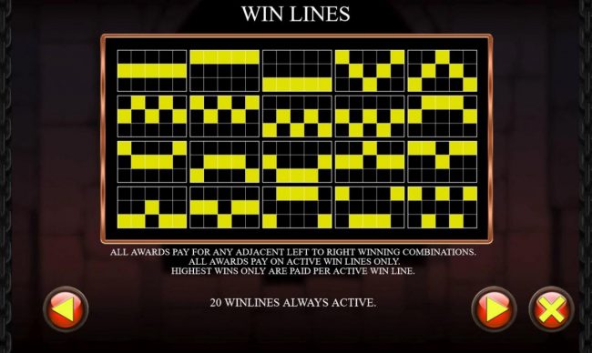 Win Lines 1-20