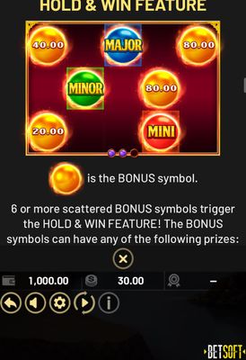 Hold and Win Feature