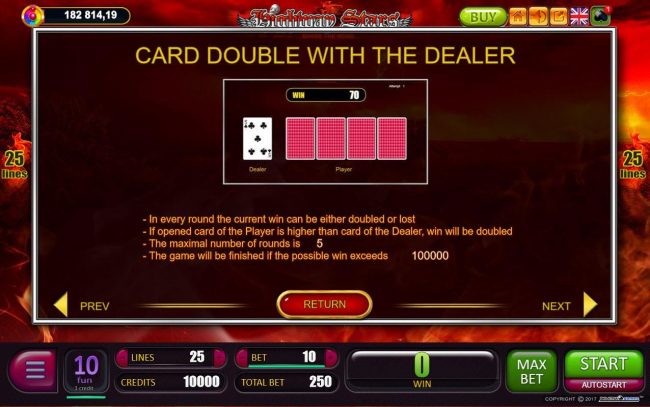 Card Double with the Dealer Rules