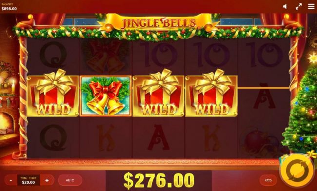 Player hits a 276.00 jackpot win.