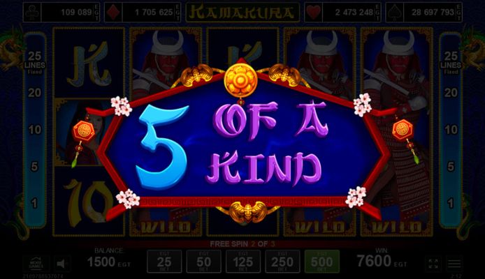 Five of a kind win