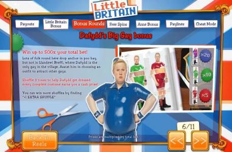 Dafydd's Big Gay bonus - Win up to 500x your total bet!