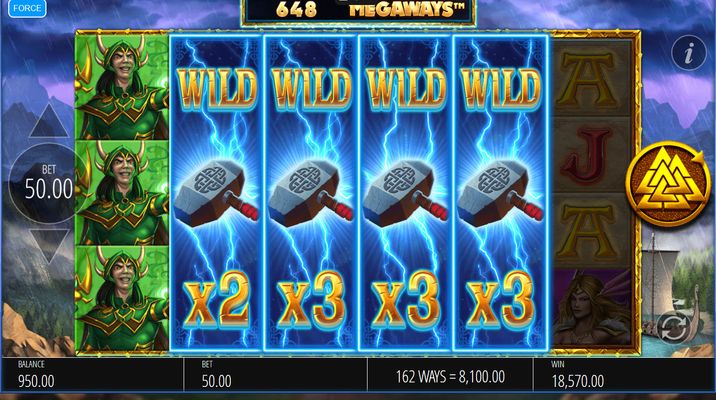 Stacked wilds triggers multiple winning paylines
