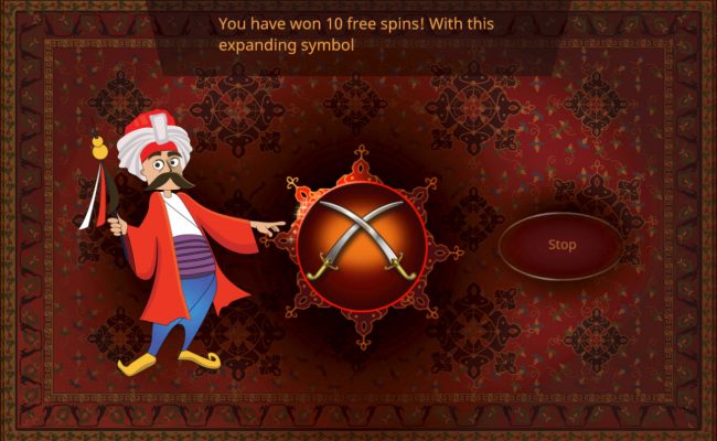 10 free spins awarded