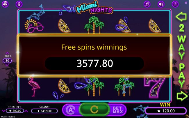 Total Free Spins Payout