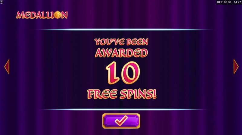 10 Free Spins Awarded